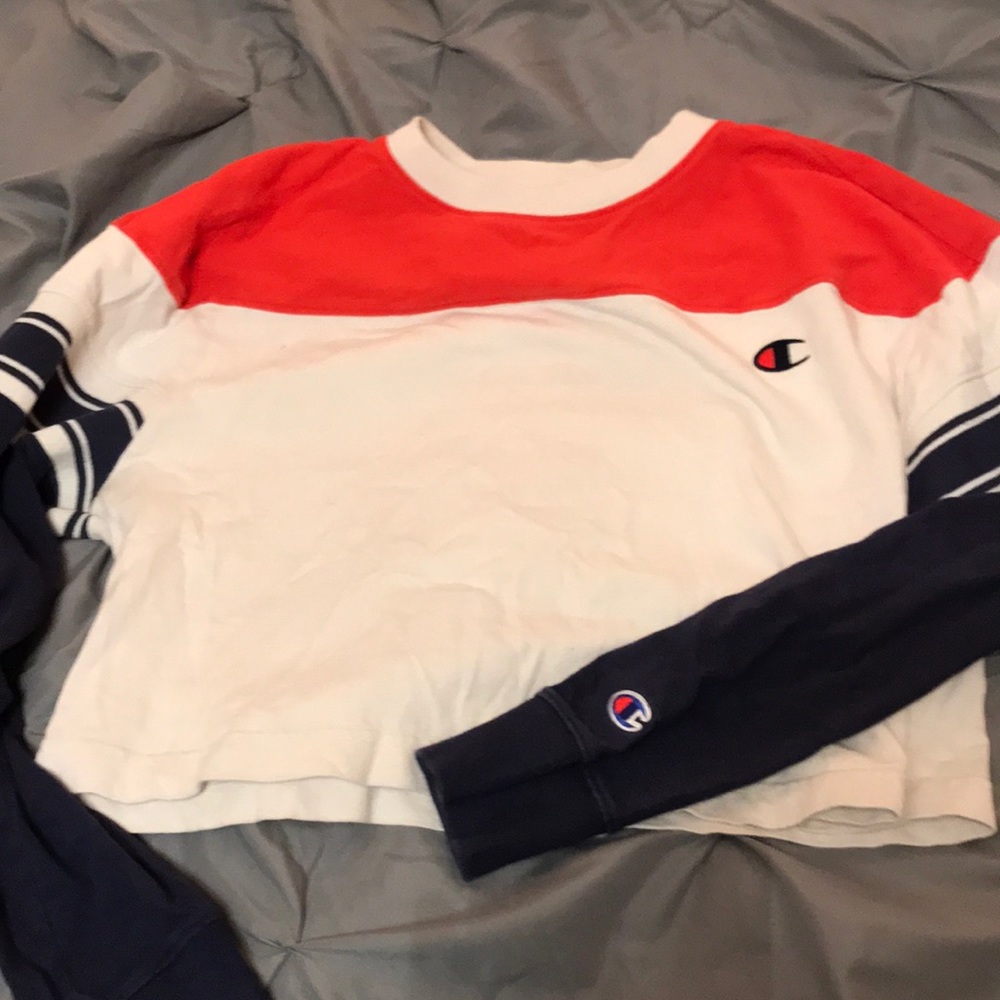 Champion color block cropped shirt